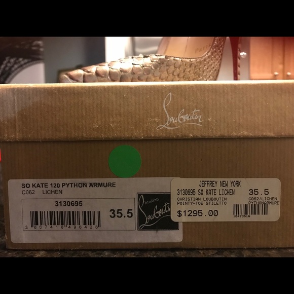 Authentic Christian Louboutin Gold Python - Picture 4 of 5